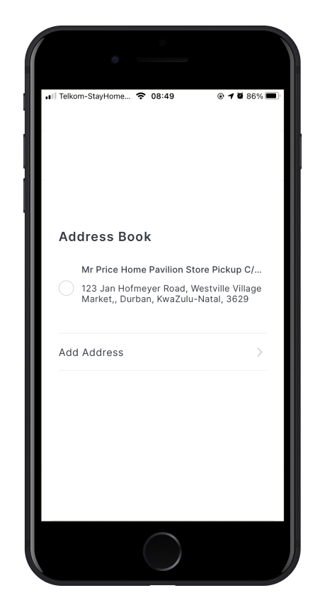 gift Registry address
